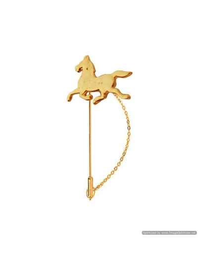 Gold Plated Running Horse Lapel Stick/Lapel pin/Brooch/Coller Pin/Shirt Stud For Men 